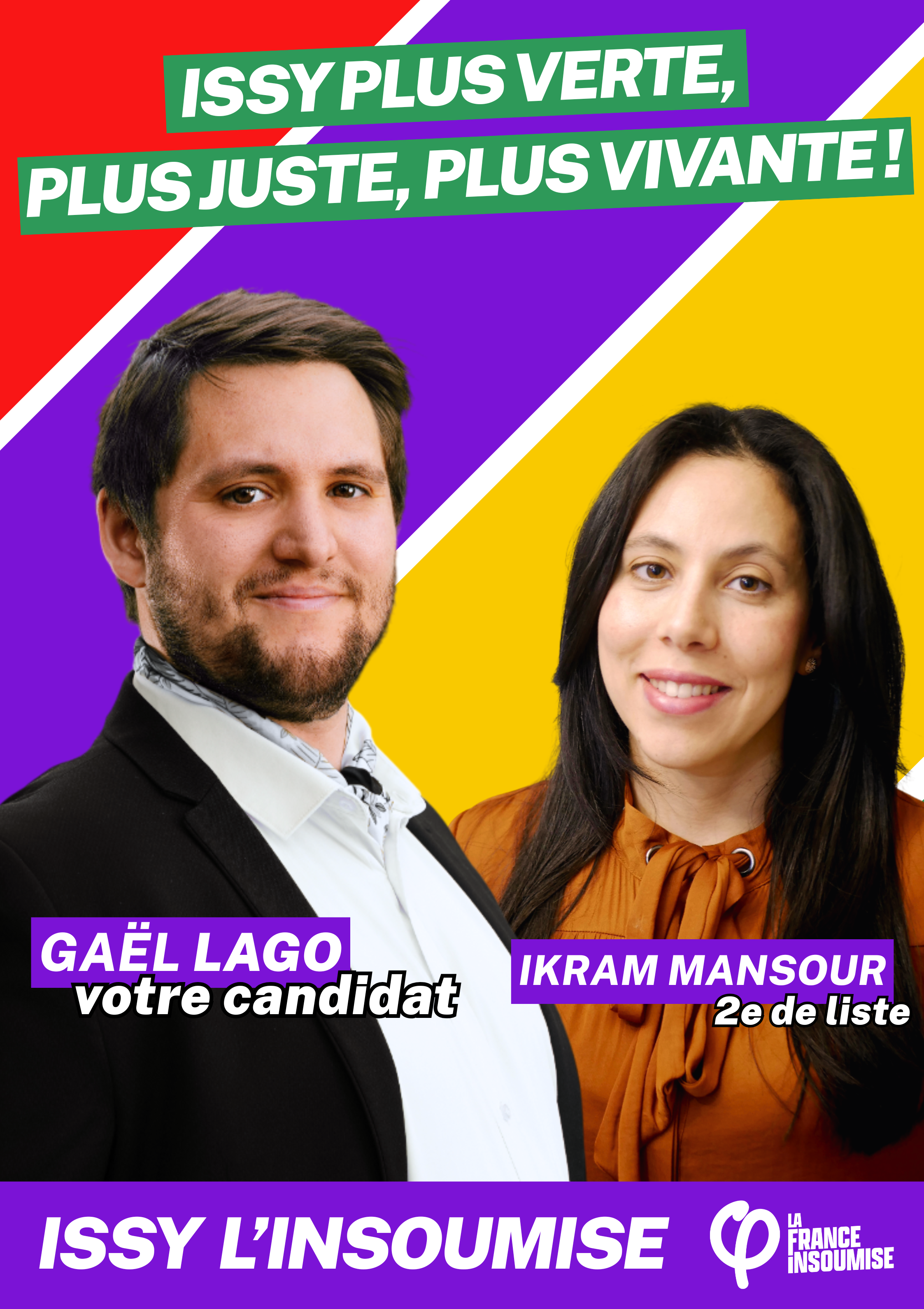 Affiche officielle - Issy l'Insoumise avec Gaël Lago